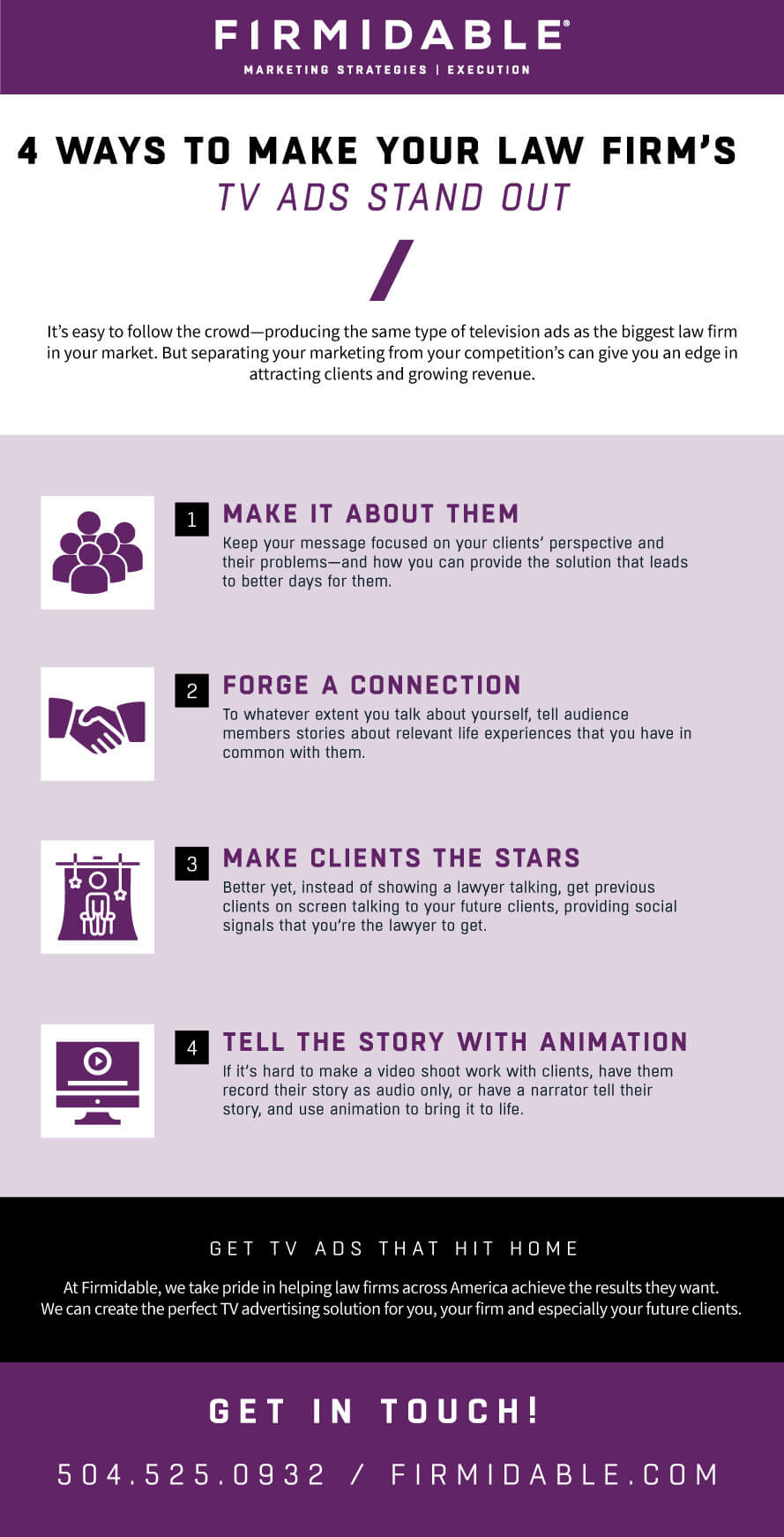 4 Ways To Make Your Law Firm’s TV Ads Stand Out Infographic